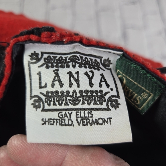 Vtg Lanya Vermont Orvis wool folk ethnic backpack purse rare htf main image 6